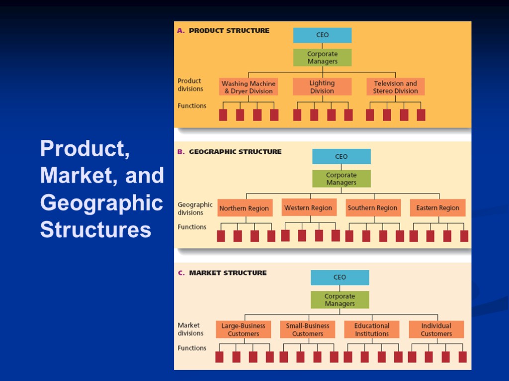 Product, Market, and Geographic Structures